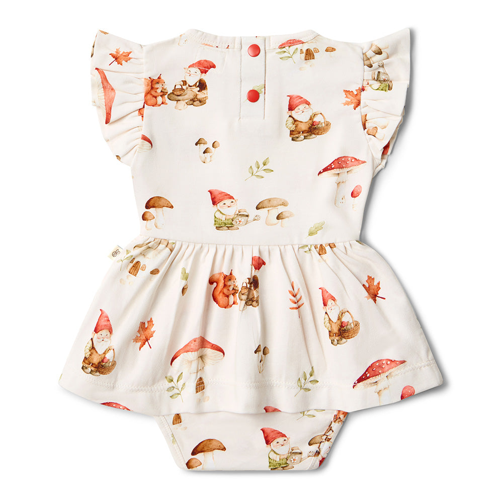 Gnomes Short Sleeve Organic Dress - View 11
