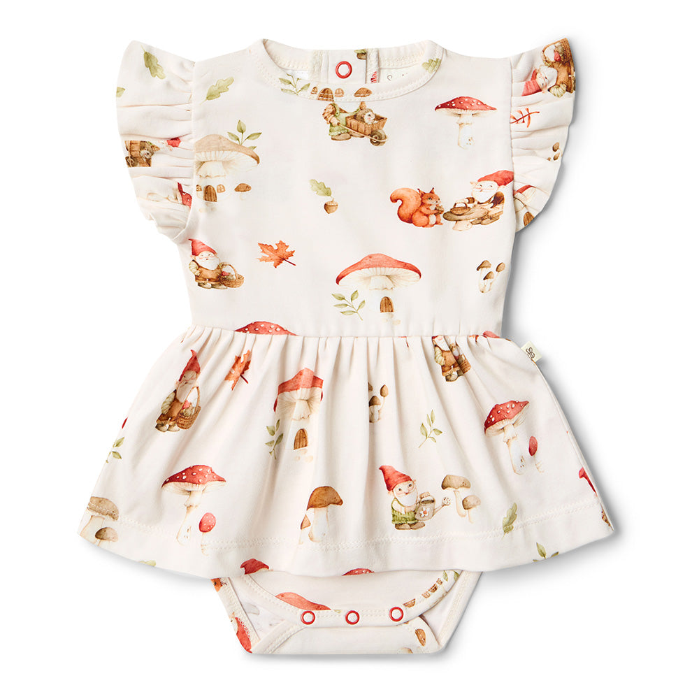 Gnomes Short Sleeve Organic Dress - View 2