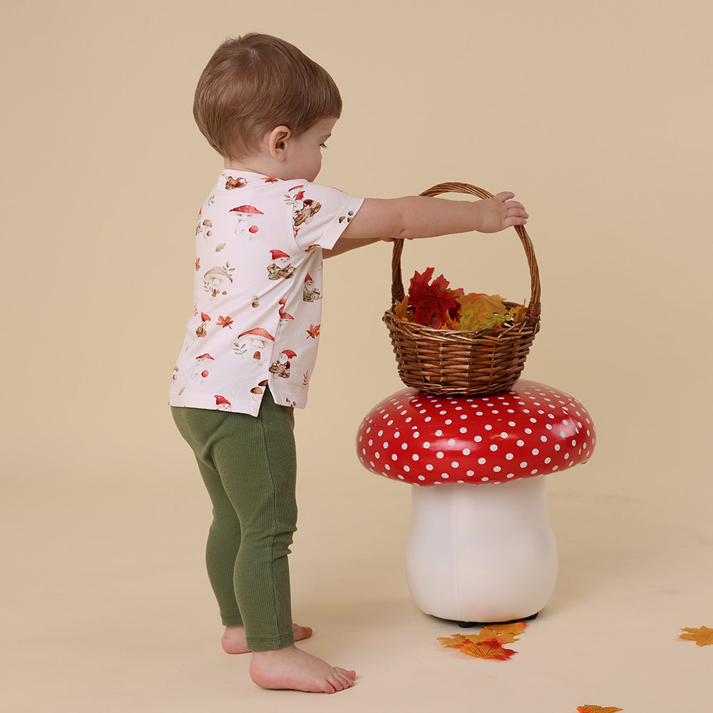 Olive Organic Pants - View 7