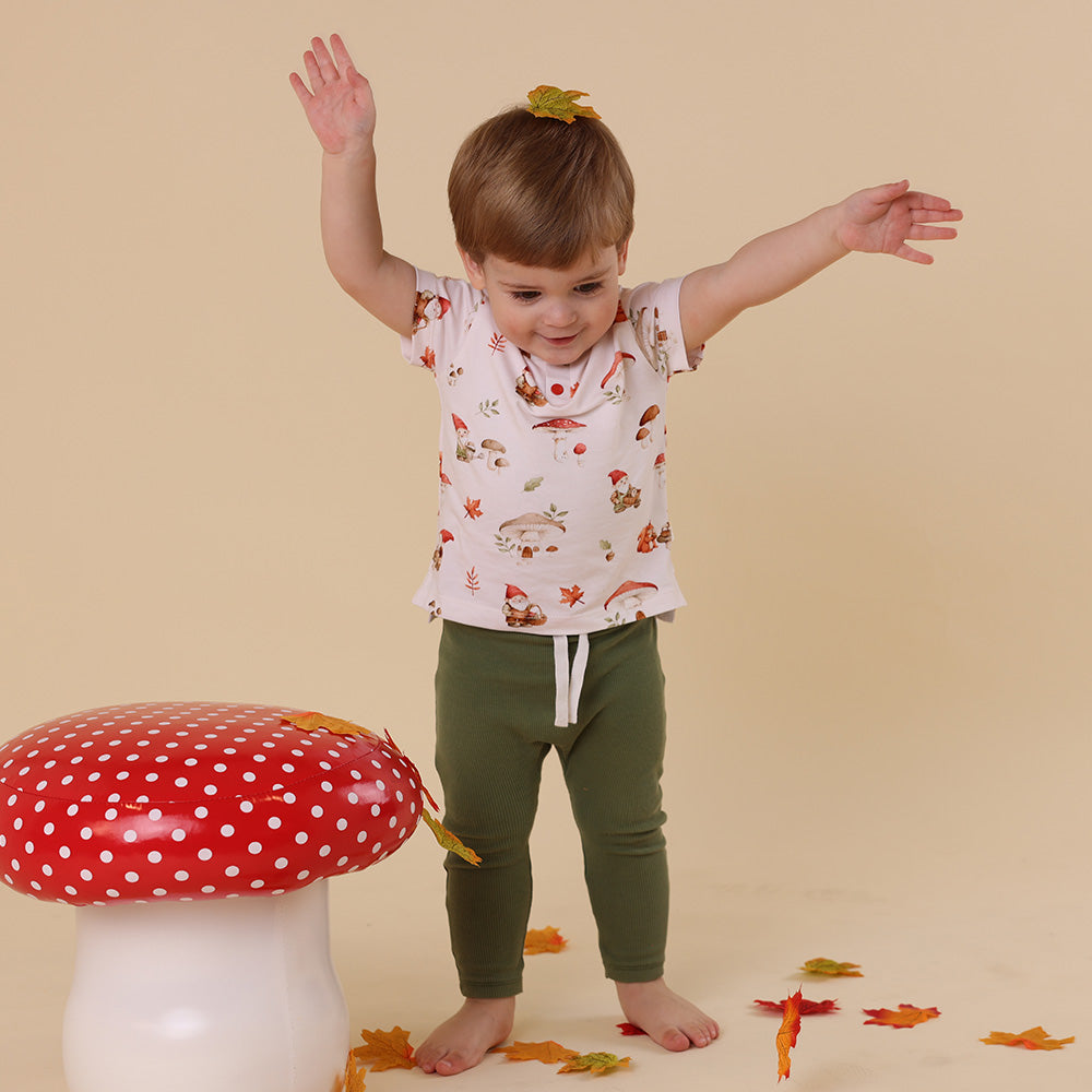 Olive Organic Pants - View 4