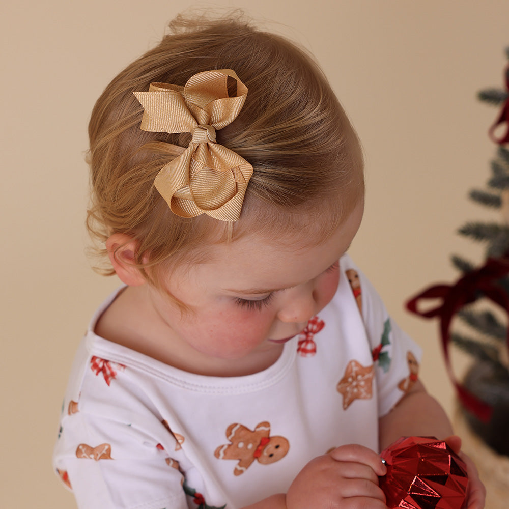 Gold Bow Hair Clip - View 4