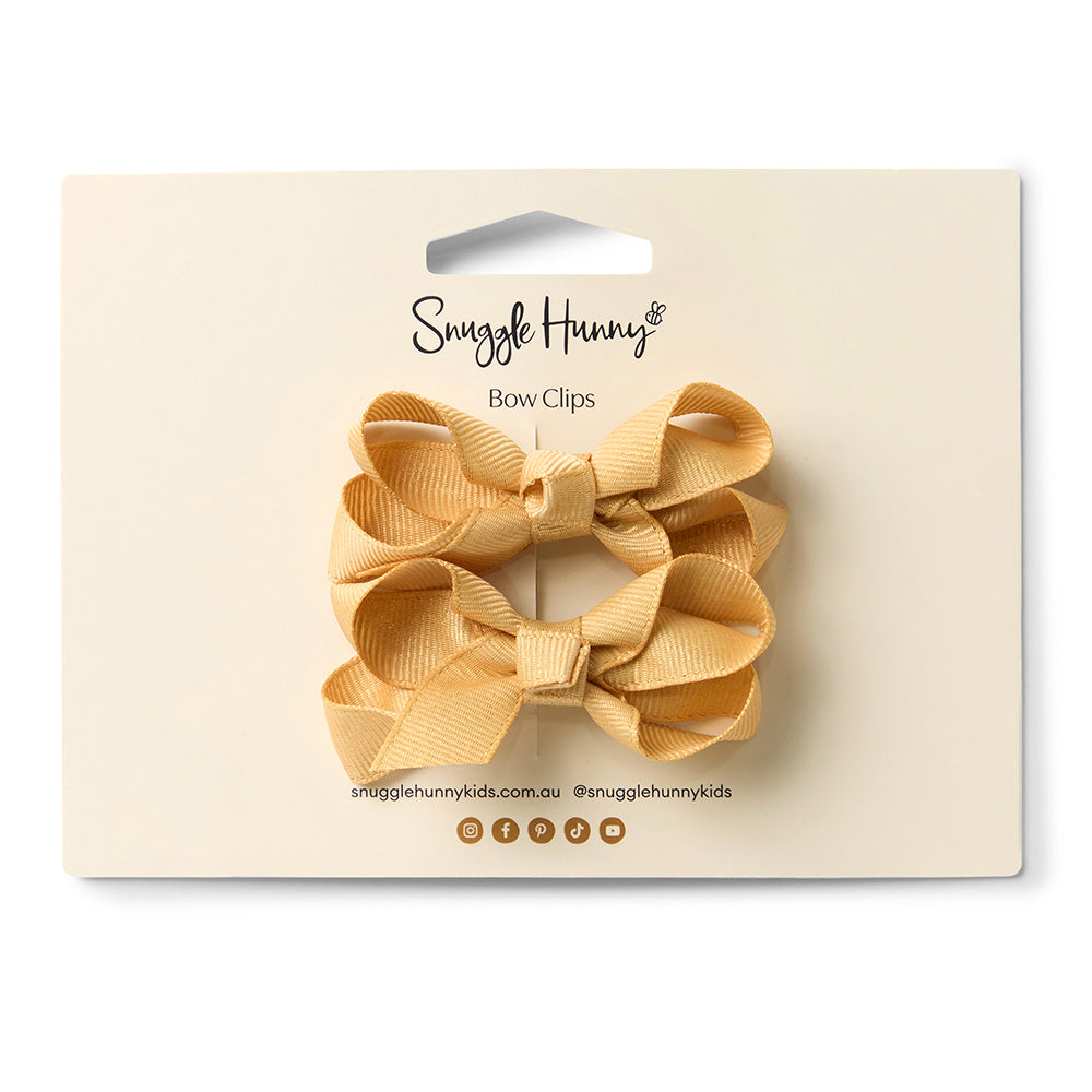 Gold Piggy Tail Hair Clips - Pair - View 5