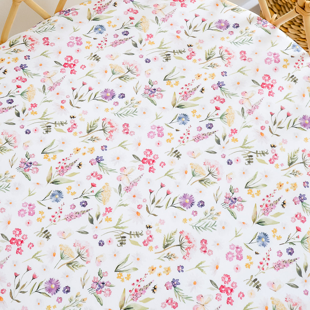 Gracie Organic Bassinet Sheet / Change Pad Cover - View 2