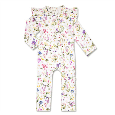 Gracie Organic Snugglesuit Convertible Romper with Frill | Snuggle Hunny