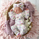 Gracie Organic Snugglesuit Convertible Romper with Frill - Thumbnail 1
