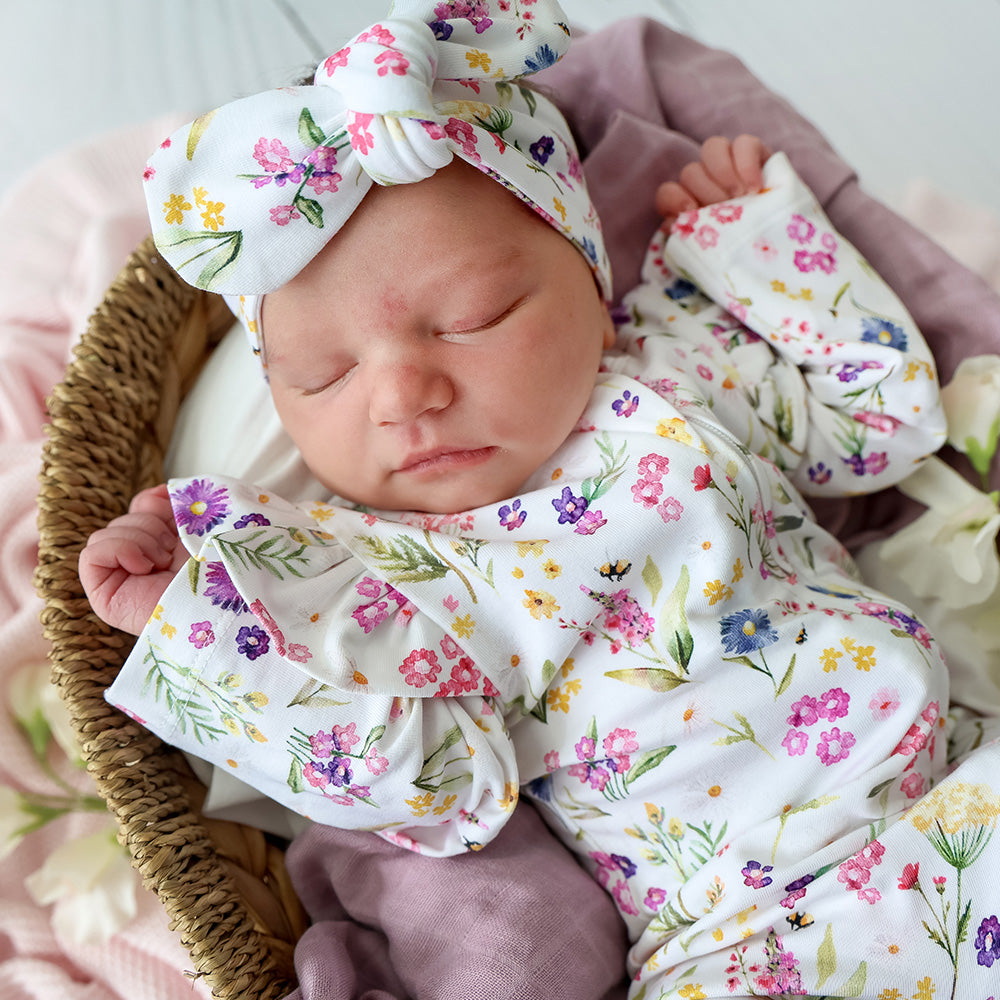 Gracie Organic Snugglesuit Convertible Romper with Frill - View 18