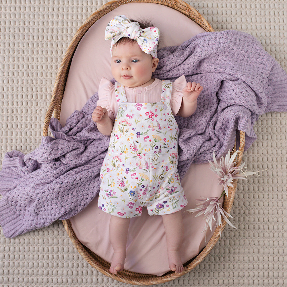 Gracie Organic Snuggle Overall Shorts - View 8