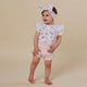 Gracie Short Sleeve Organic Bodysuit with Frill - Thumbnail 10