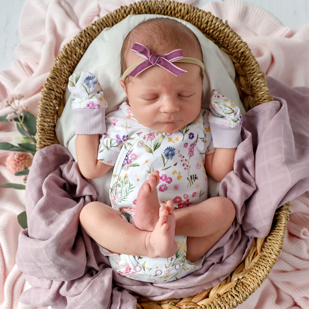 Gracie Short Sleeve Organic Kimono Bodysuit - View 8
