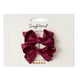 Burgundy Piggy Tail Hair Clips - Pair - Thumbnail 3