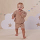 Hazelnut Organic Cotton Knit Shorts - Thumbnail 1