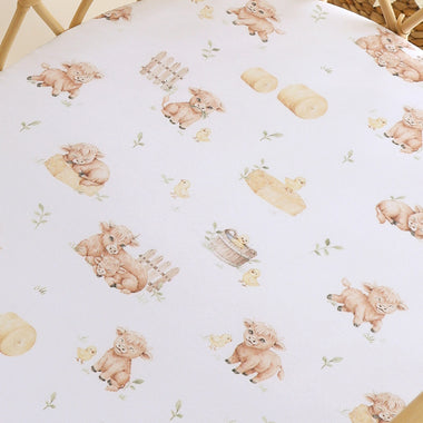 Highland Cows Organic Bassinet Sheet / Change Pad Cover | Snuggle Hunny