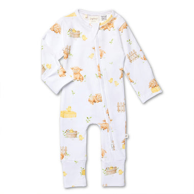 Highland Cows Organic Snugglesuit Convertible Romper | Snuggle Hunny