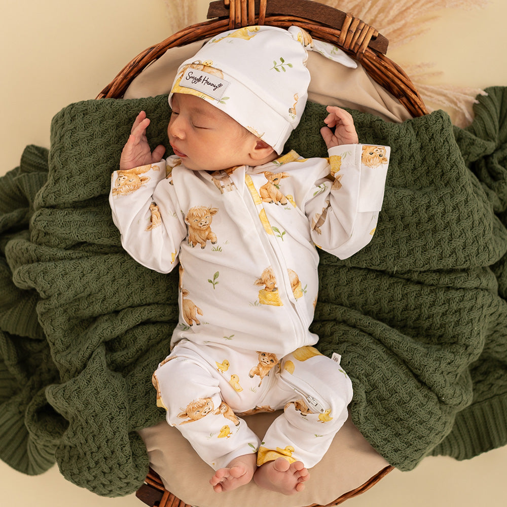 Highland Cows Organic Snugglesuit Convertible Romper - View 4