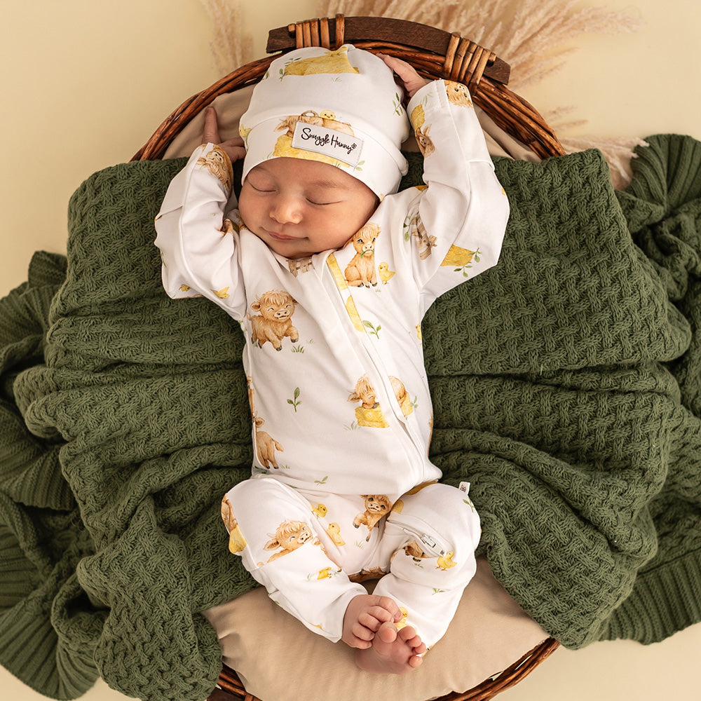 Highland Cows Organic Snugglesuit Convertible Romper - View 3