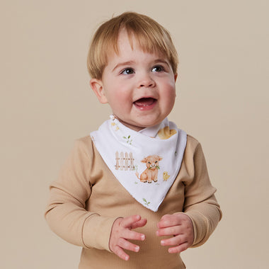 Highland Cows Organic Dribble Bib | Snuggle Hunny