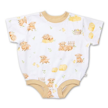 Highland Cows Organic Oversized Romper | Snuggle Hunny