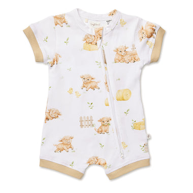 Highland Cows Organic Snuggle Shortie | Snuggle Hunny