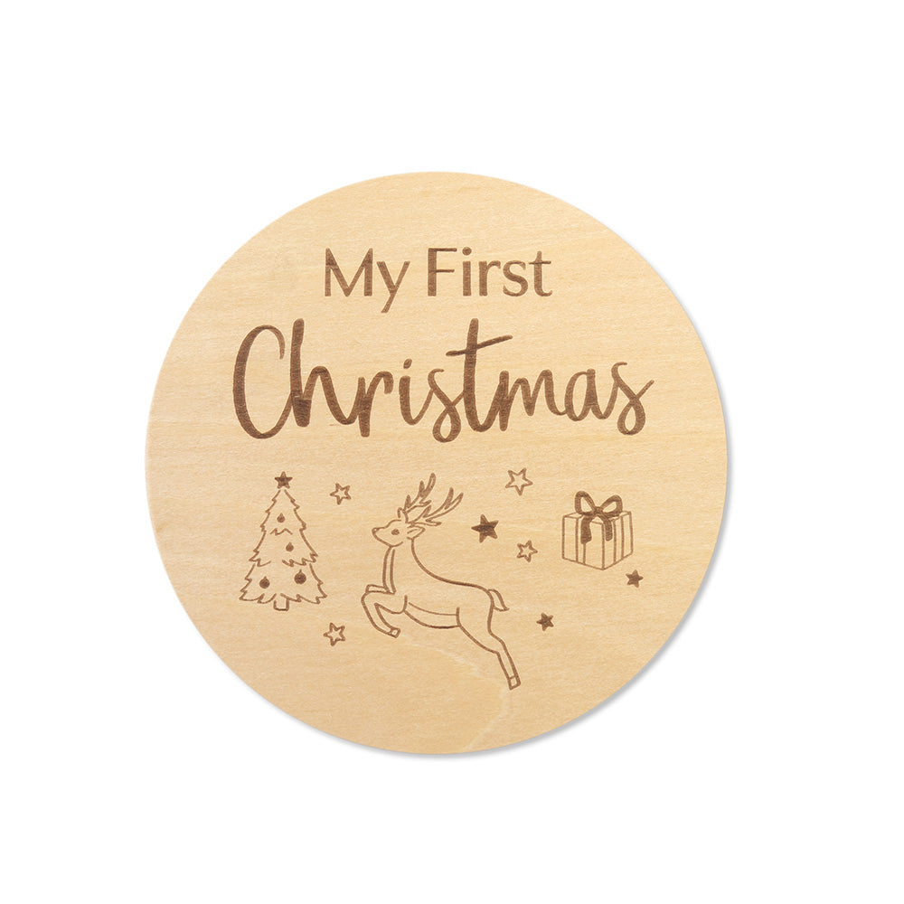 Christmas / Easter Large Wooden Milestone Card - View 1