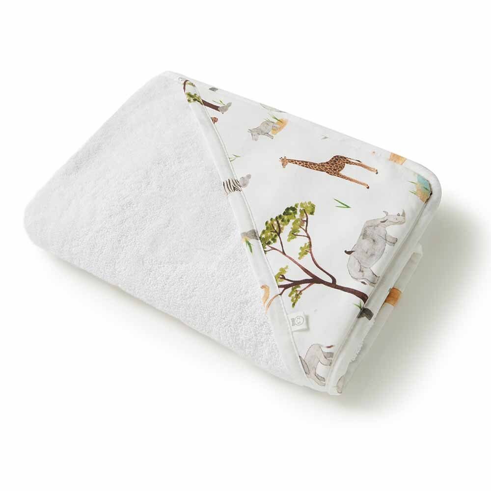 Safari Organic Hooded Baby Towel - View 2