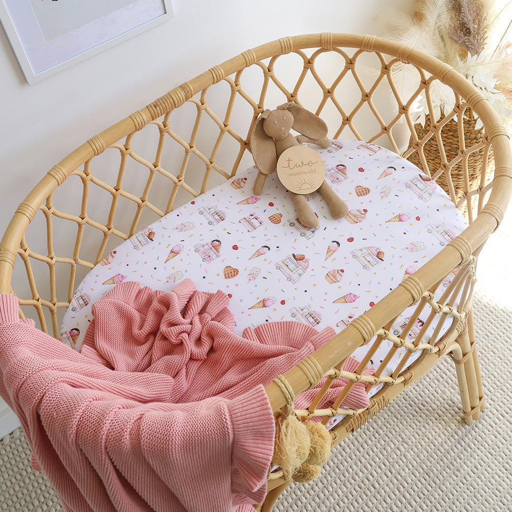 Ice Creams Organic Bassinet Sheet / Change Pad Cover - View 1