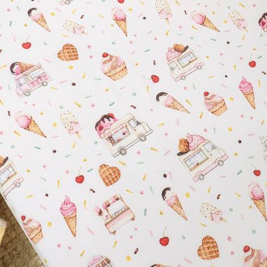 Ice Creams Organic Fitted Cot Sheet | Snuggle Hunny