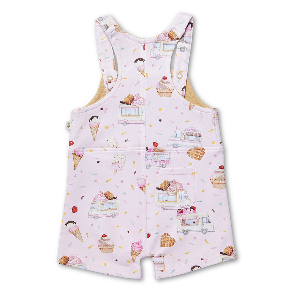 Ice Creams Organic Snuggle Overall Shorts - View 10