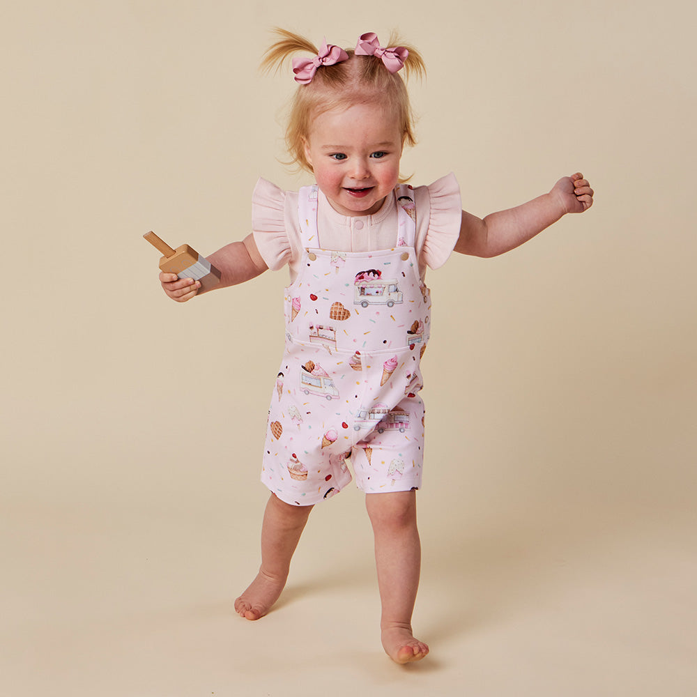 Ice Creams Organic Snuggle Overall Shorts - View 1