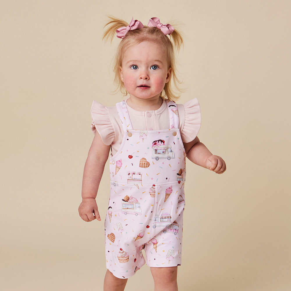Ice Creams Organic Snuggle Overall Shorts - View 4