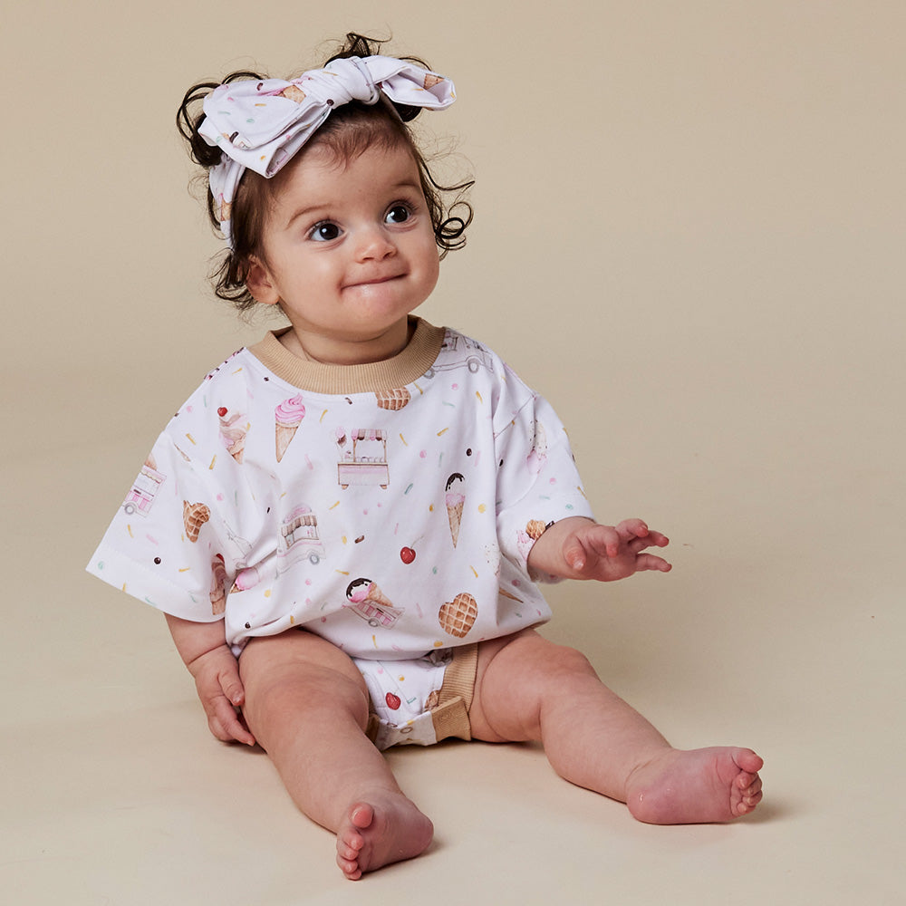 Ice Creams Organic Oversized Romper - View 4