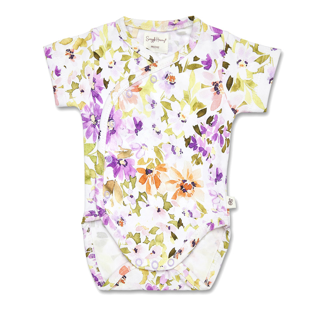 Isla Short Sleeve Organic Kimono Bodysuit - View 2