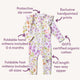 Isla Organic Snugglesuit Convertible Romper with Frill - Thumbnail 4
