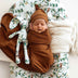 Bronze Baby Jersey Wrap & Beanie Set-Snuggle Hunny