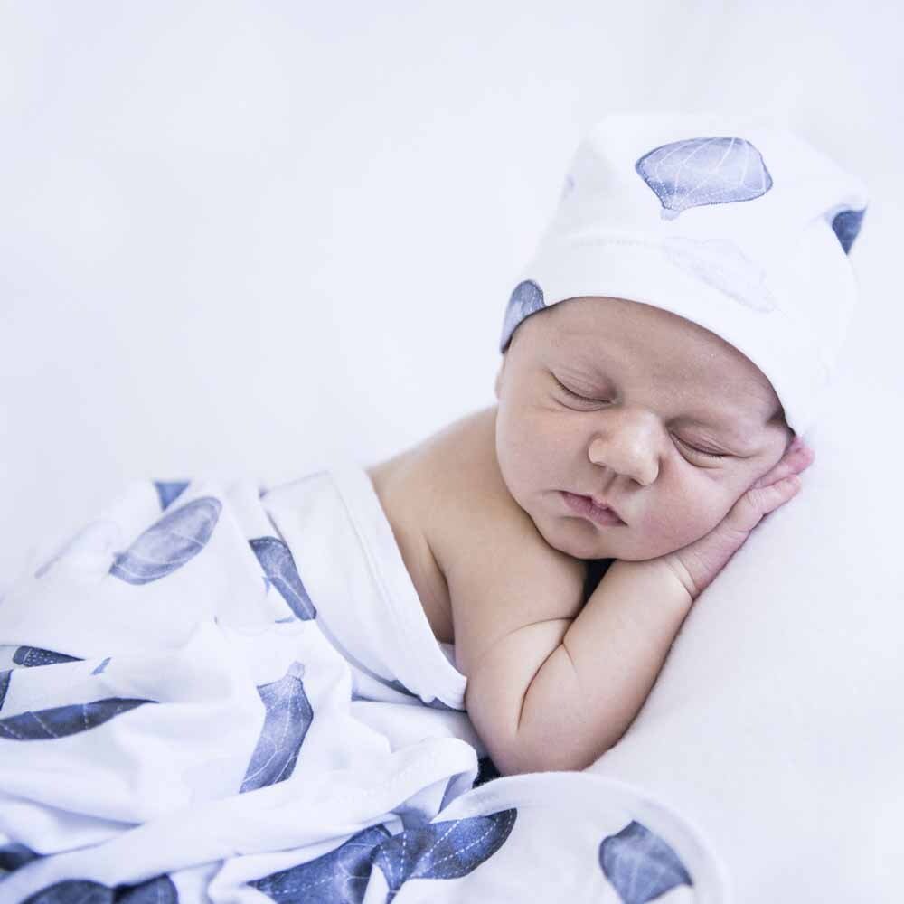 Cloud Chaser Baby Jersey Wrap & Beanie Set - View 6