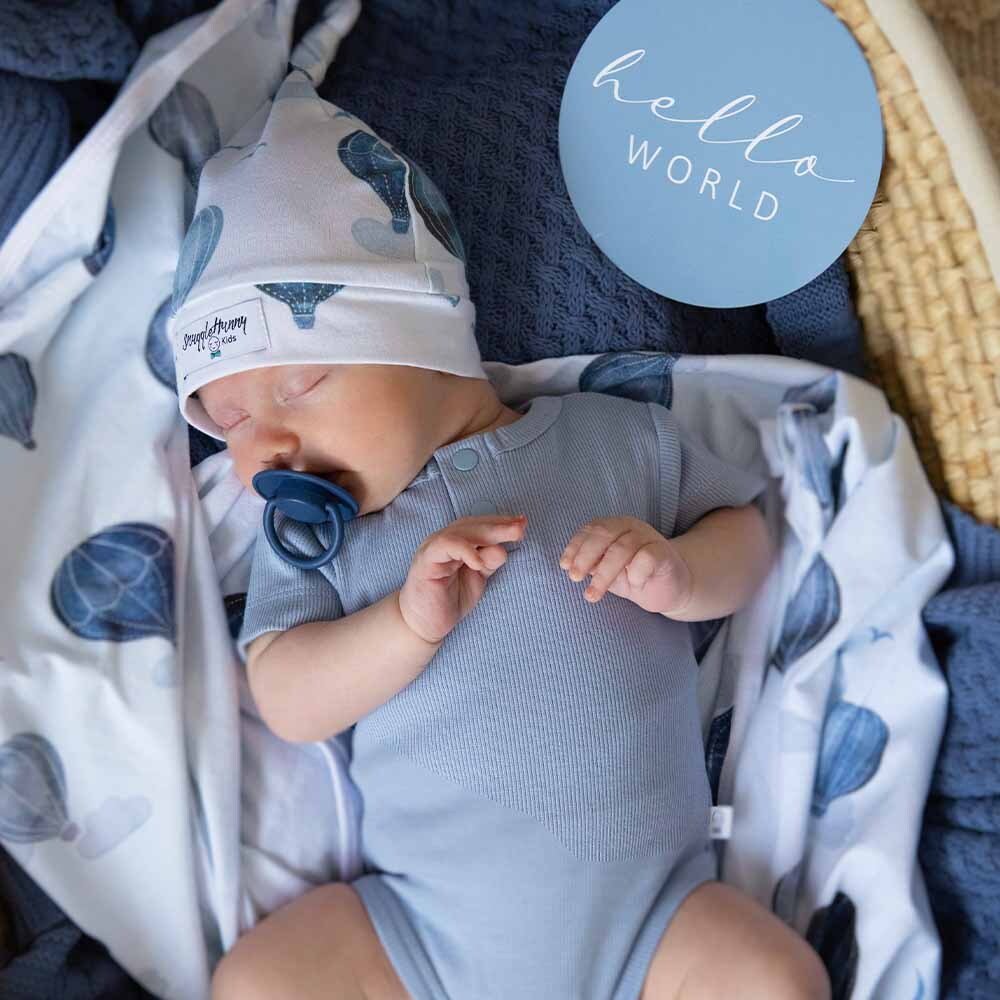 Cloud Chaser Baby Jersey Wrap & Beanie Set - View 8