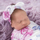 Lilac Skies Organic Jersey Wrap & Topknot Set - Thumbnail 3