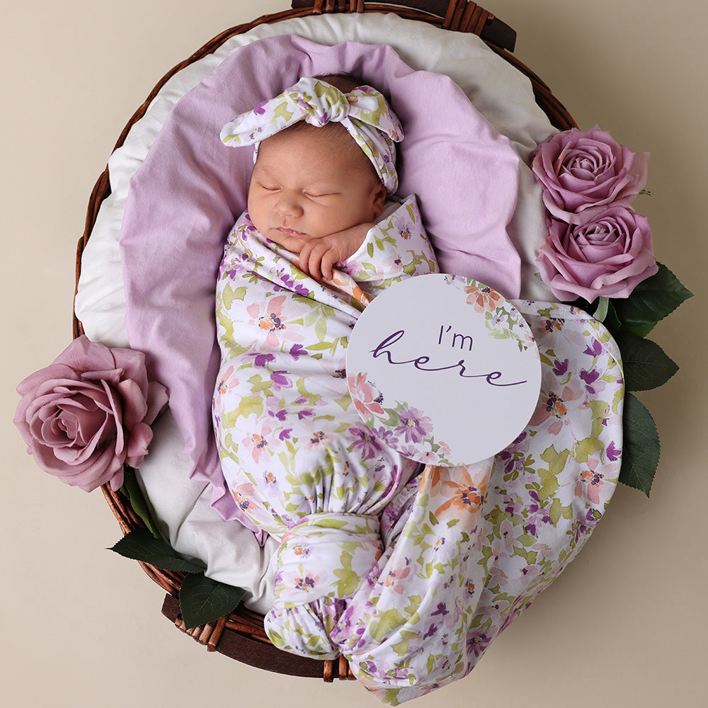 Isla Organic Jersey Wrap & Topknot Set - View 1