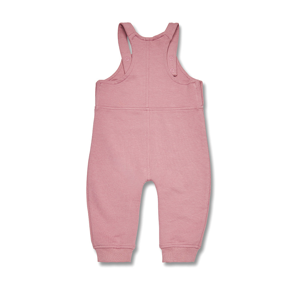 Jewel Pink Organic Joey Overalls - View 4
