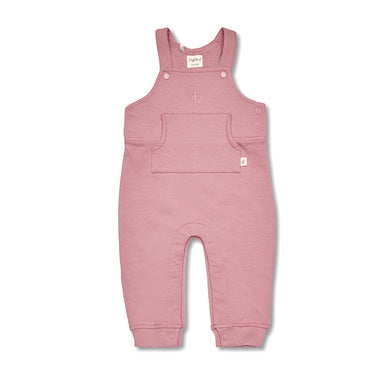 Jewel Pink Organic Joey Overalls | Snuggle Hunny