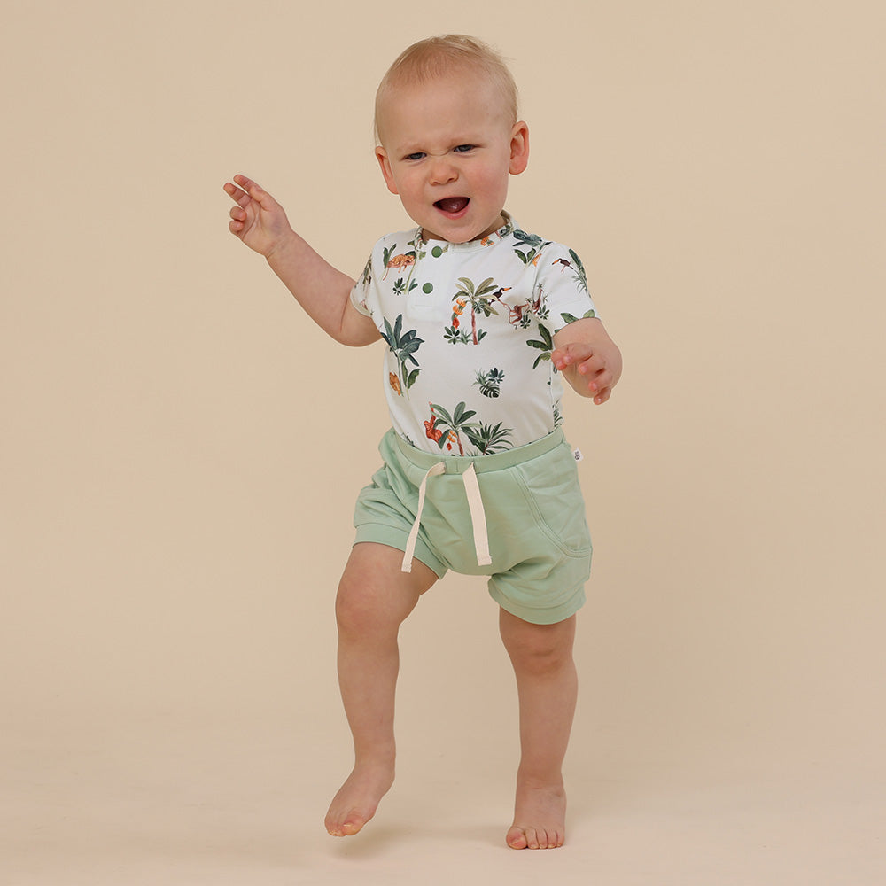 Jungle Short Sleeve Organic Bodysuit - View 5