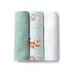 Small Organic Muslin Cloths 3 Pack - Kittens/Sage/Milk - Thumbnail 2