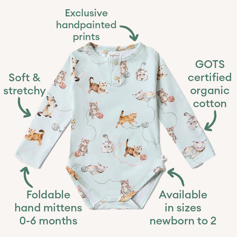 Kittens Long Sleeve Organic Bodysuit - View 4