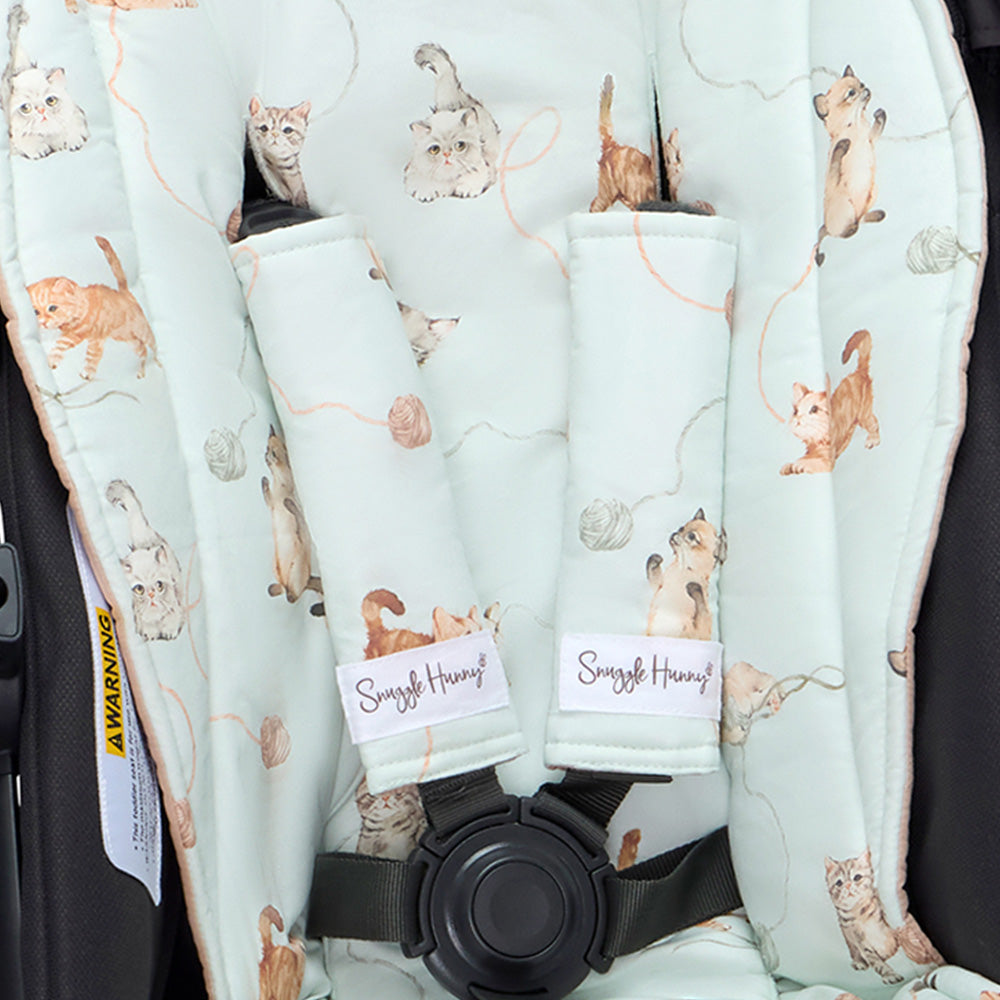 Kittens Universal Reversible Pram Strap Covers - View 2