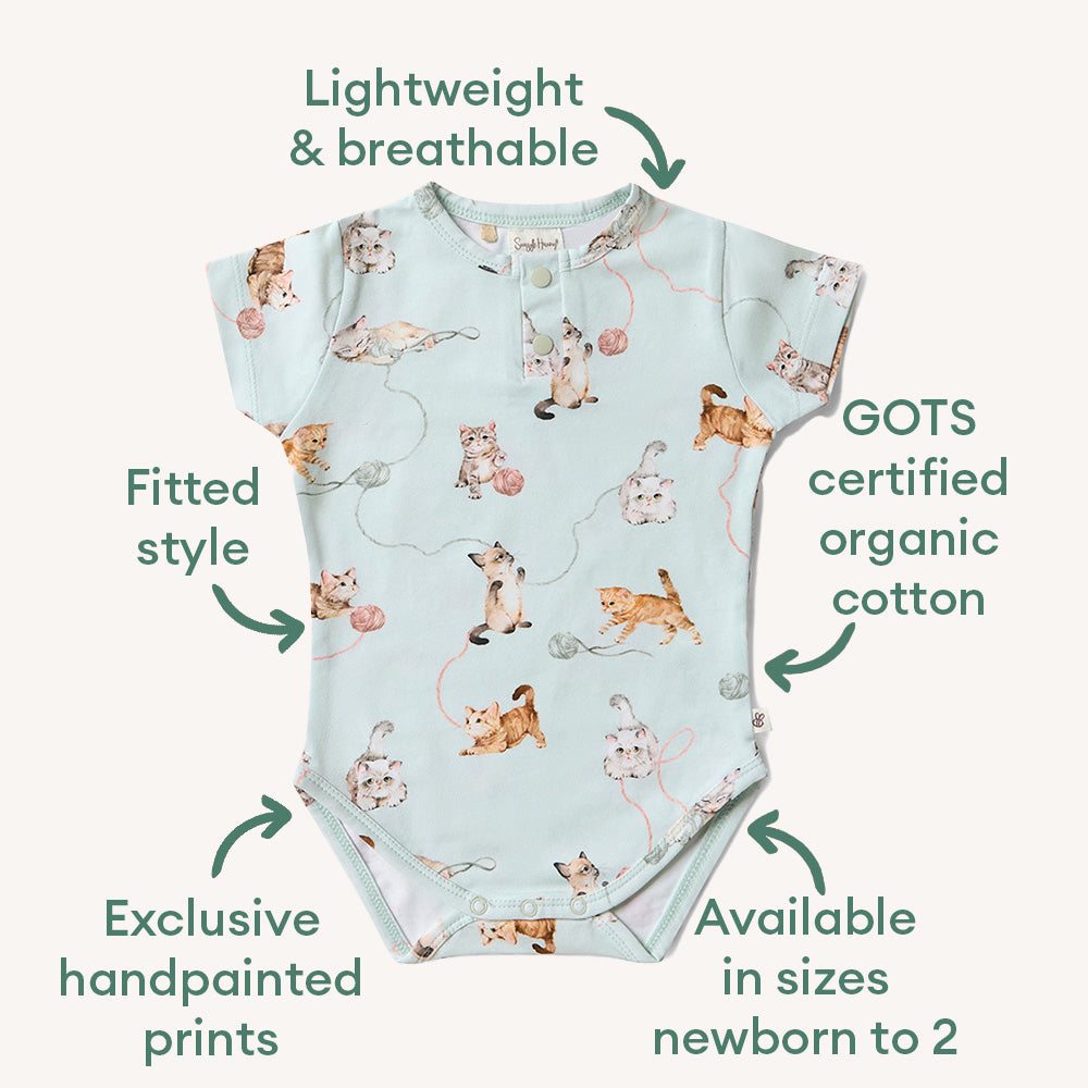 Kittens Short Sleeve Organic Bodysuit - View 4