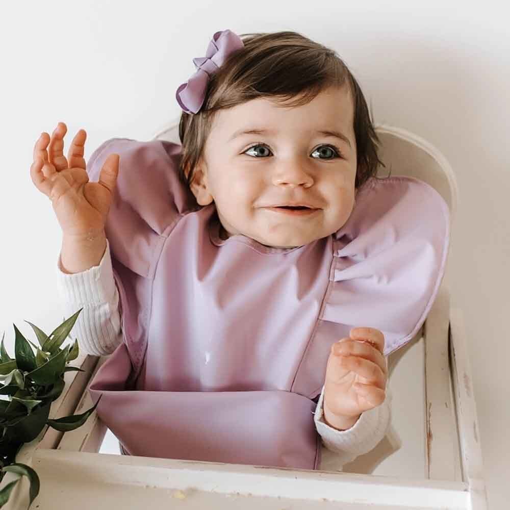 Lavender Frill Snuggle Bib - View 1