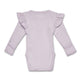Lavender Rib Long Sleeve Organic Bodysuit with Frill - Thumbnail 5