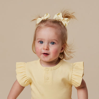 Lemon Piggy Tail Hair Clips - Pair | Snuggle Hunny