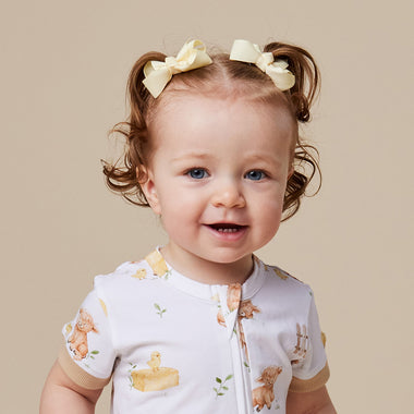 Lemon Piggy Tail Hair Clips - Pair | Snuggle Hunny