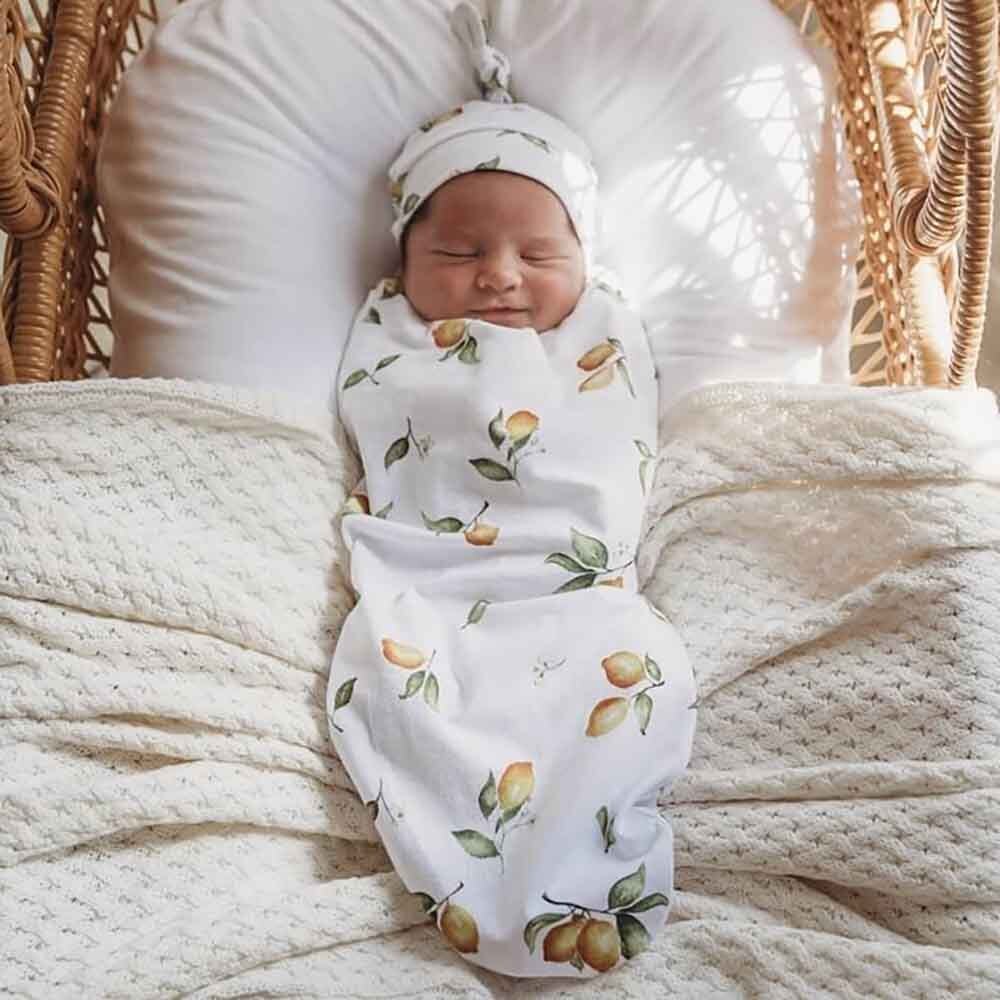 Lemon Snuggle Swaddle & Beanie Set - View 1