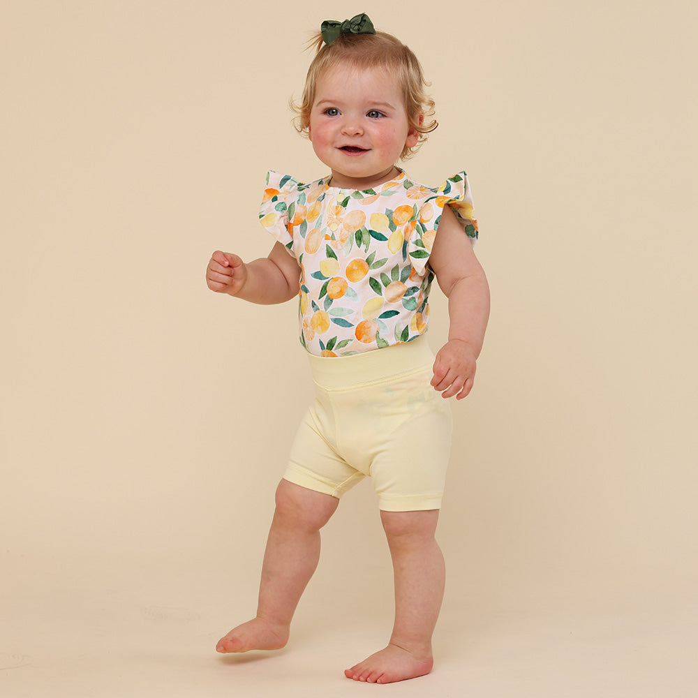 Lemon Sorbet Organic Bike Shorts - View 3